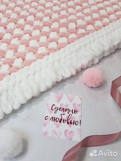 Плед детский вязаный ручная работа