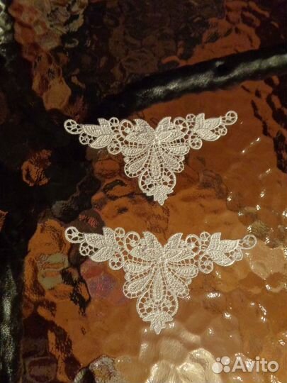 Кружевные аппликации черные и белые