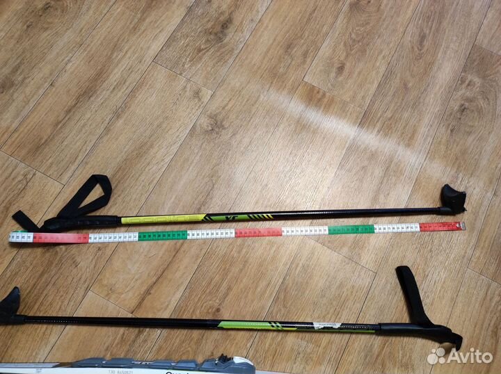 Детские лыжи 130 см (Декатлон) с палками