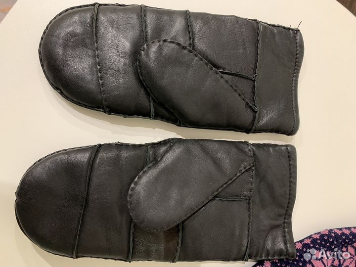 Рукавицы кожаные