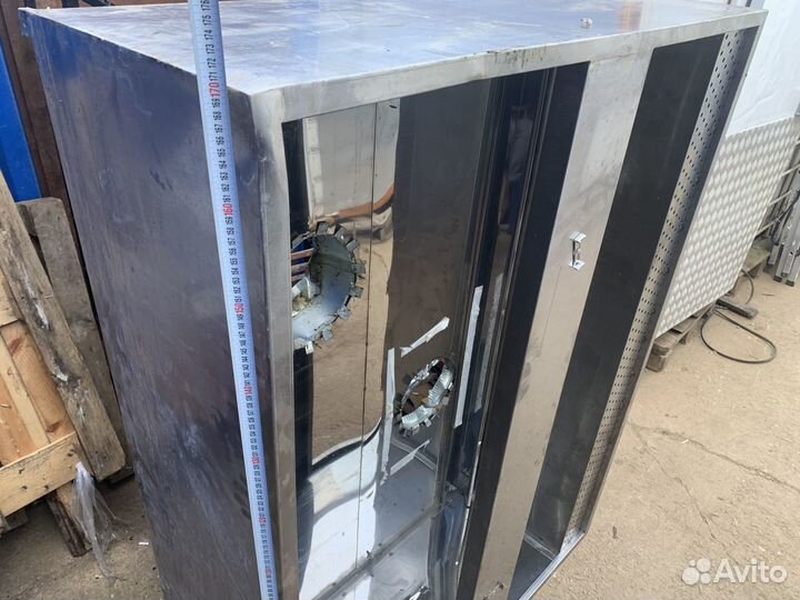 Зонт вытяжной из нержавейки островной 1700х1300х45