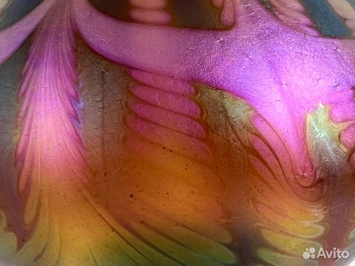 Винтажная ваза, США, художественное стекло, 1972гг