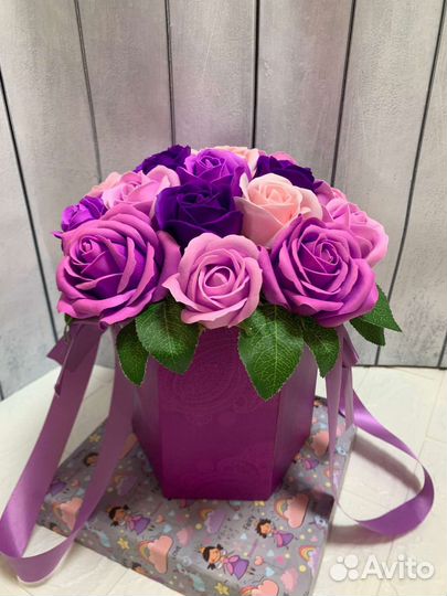 Букет из мыльных роз