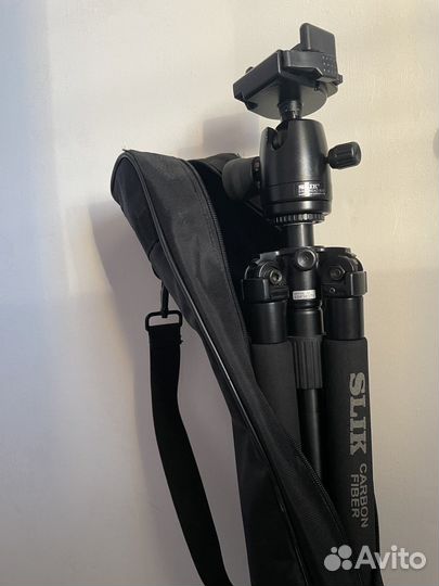 Штатив карбоновый Slik 814 cf 2 с головой