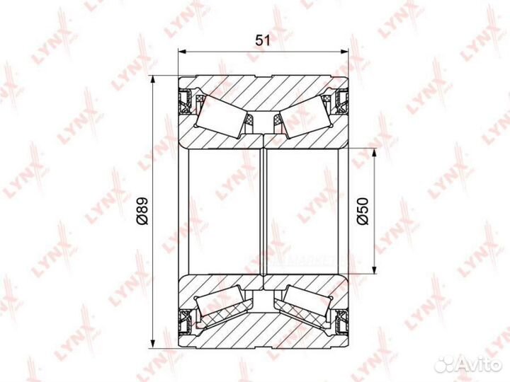 Lynxauto WB-1314 Комплект подшипника ступицы колес