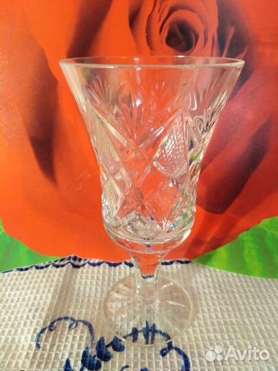 Хрусталь СССР, ромбы. Гусь хрустальный 6+6