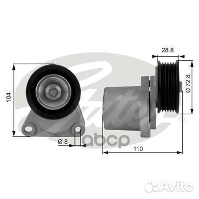 Ролик натяжной ремня грм T38204 Gates