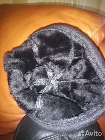 Шапка Кожанная мужская