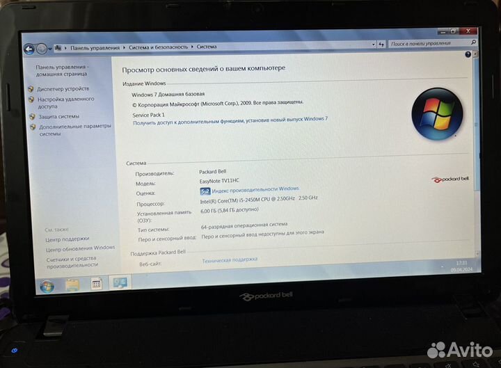 Ноутбук Packard Bell