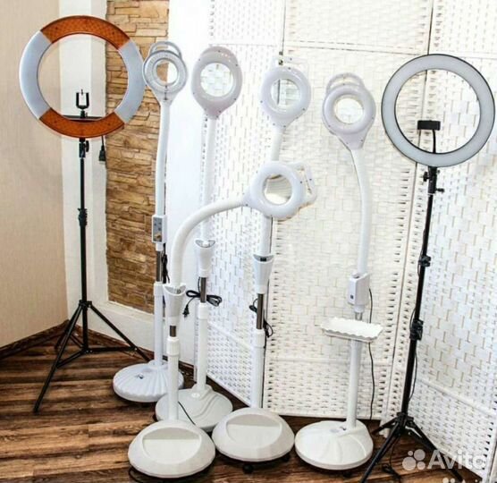 Лампа лупа, кольцевая лампа новая