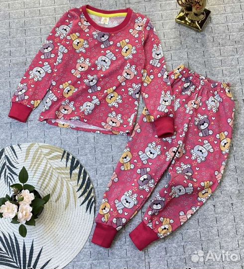 Детская пижама для девочек и мальчиков 5-7 лет