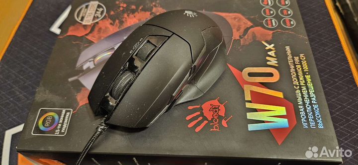 Игровая мышь A4Tech Bloody W70 Max Stone Black