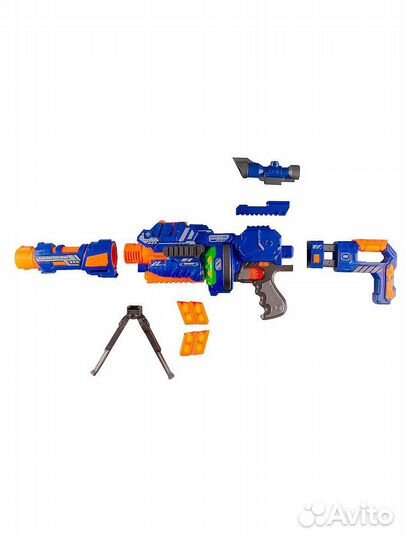 Бластер Blaze Storm с мягкими пулями 70 см синий Zecong Toys ZC7090