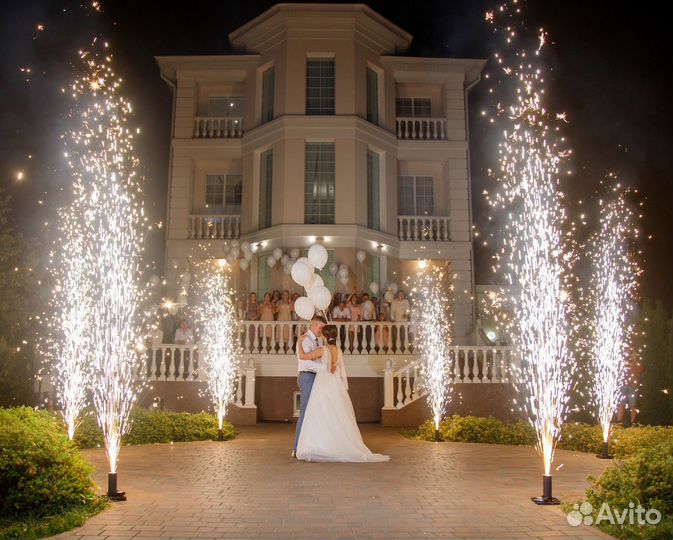 Холодные фонтаны на свадьбу