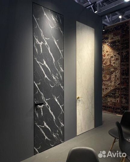 Скрытая дверь с установкой