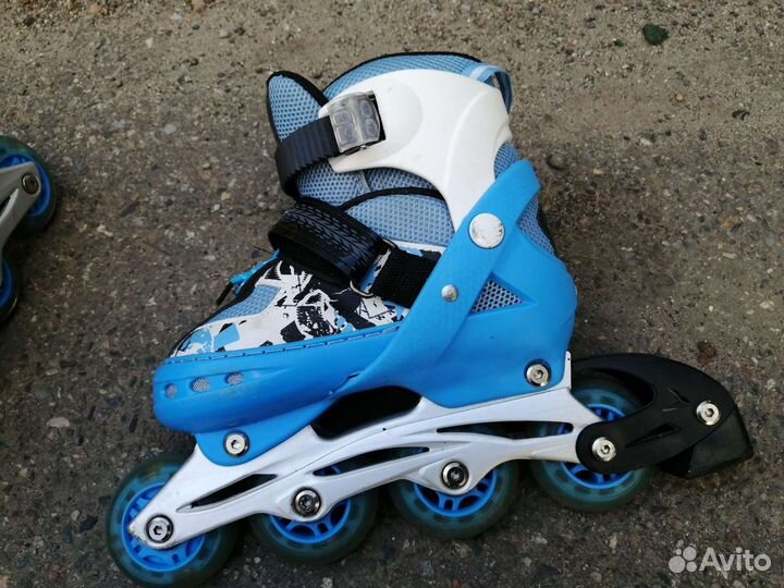 Коньки роликовые+защита