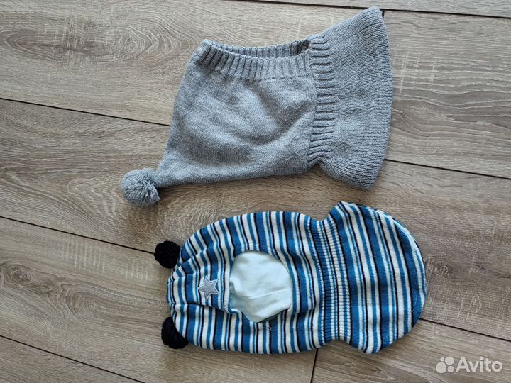 Шапка шлем для мальчика 1-2 года