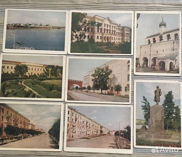 Видовые открытки почтовые карточки СССР до 1960 г