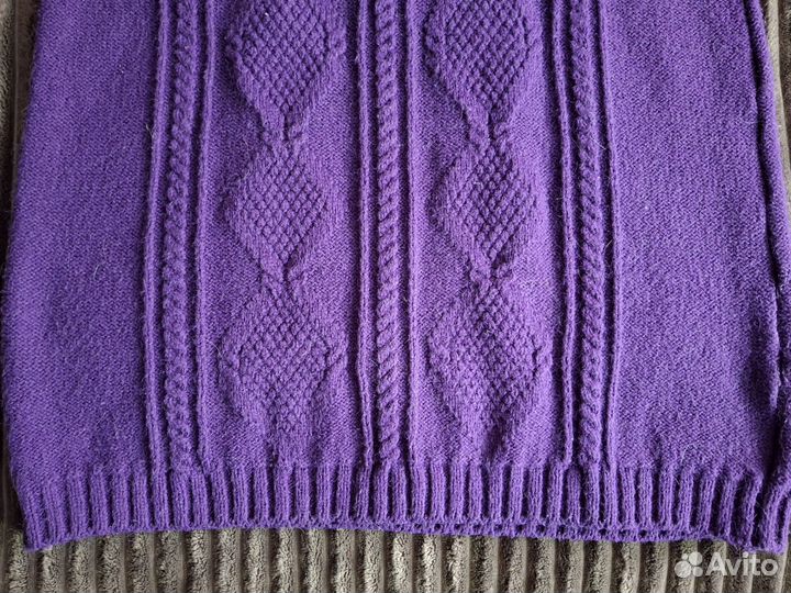 Платье свитер вязаное 50-52