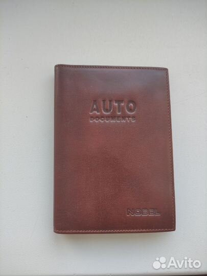 Обложка для автодокументов натуральная кожа nobel