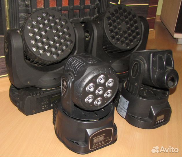 Головы LED 4шт Pro светомузыка Rgbw микрофон DMX