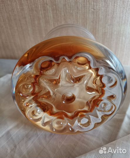 Кружка пивная цветное стекло Богемия чсср