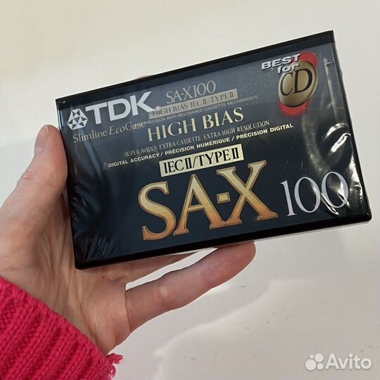 Аудиокассета TDK SA-X100 новая хром