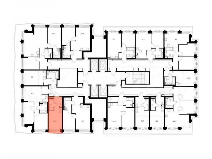 Квартира-студия, 20,5 м², 22/31 эт.