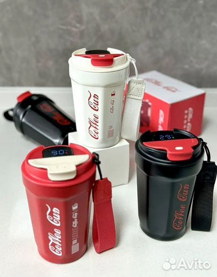 Термокружка с дисплеем coffee cup Термос новый