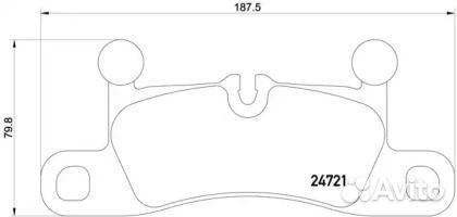 Колодки тормозные задние дисковые, porsche