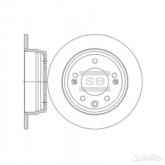 Диск торм.зад. KIA ceed 06, PRO ceed 08