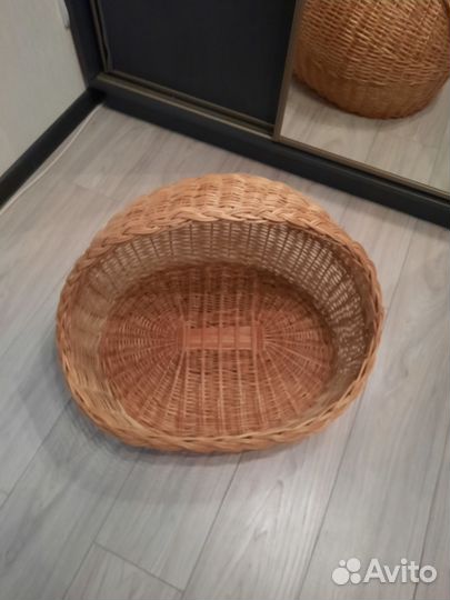 Корзина плетеная для кошки