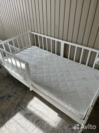 Кроватка из натурального дерева Лисенок высокий бо