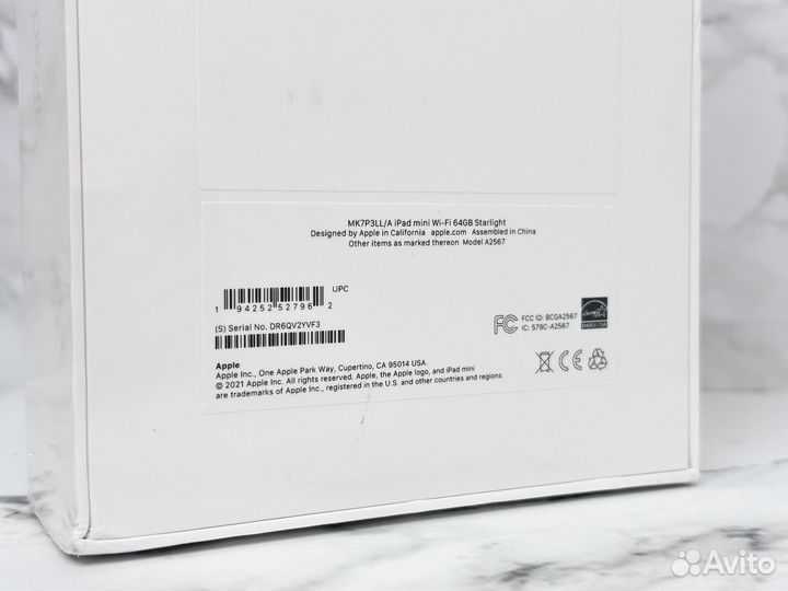 Новый iPad mini 6 (2021) WiFi 64 GB Starlight