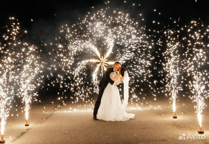 Пиротехника на свадьбу, фонтаны, спецэффекты