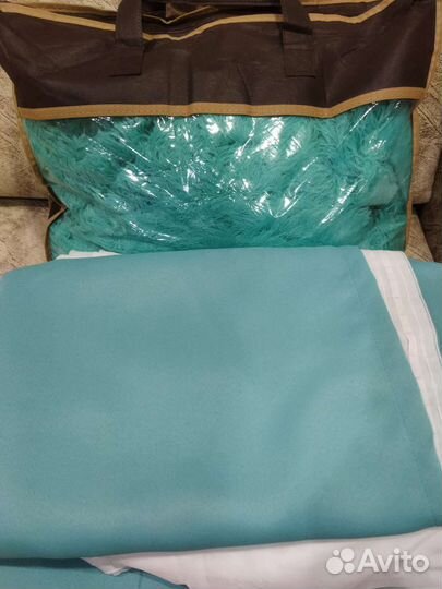 Плед пушистый травка