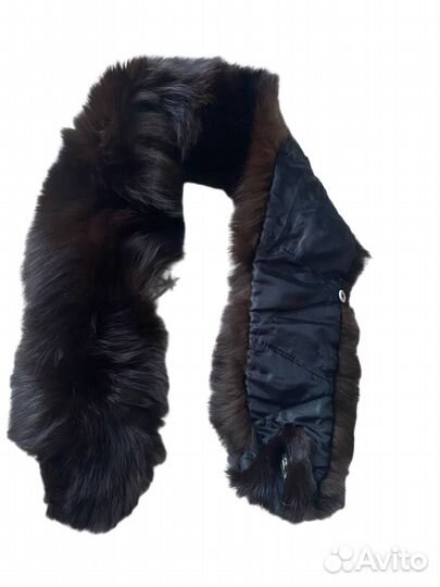Воротник из натурального меха чернобурки