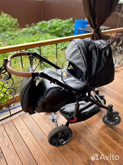 Коляска 3 в 1 Jess эко кожа