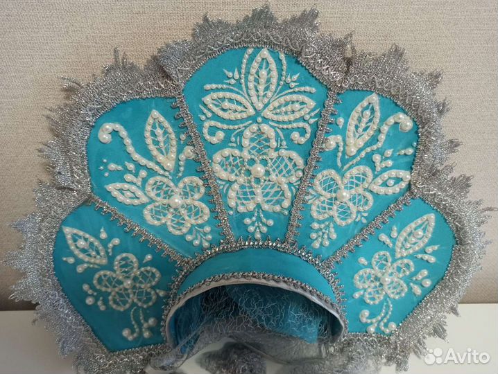 Новогодний костюм Кокошник Корона Снегурочка