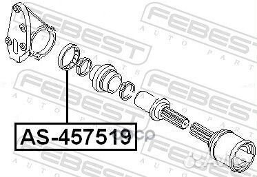 Подшипник приводного вала AS-457519 Febest