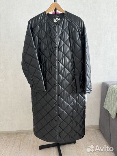 Пальто стеганное демисезонное zara