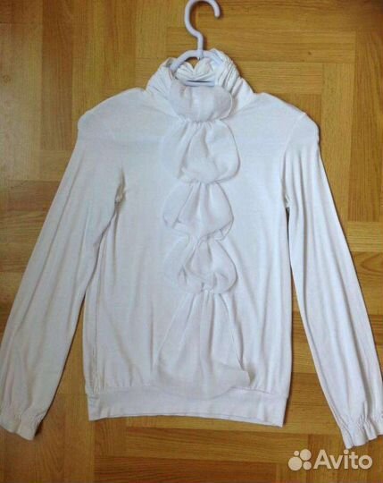 Блузка школьная с жабо рост 158 см, Польша