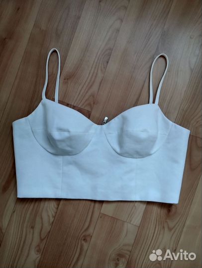 Корсетный топ белый 48