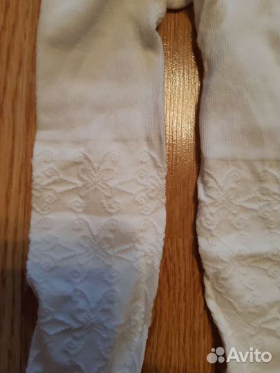 Колготки белые ажурные