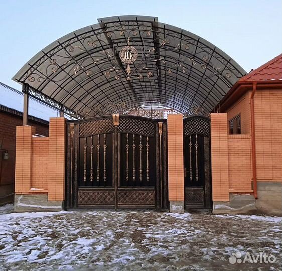 Навесы кованные из поликарбоната
