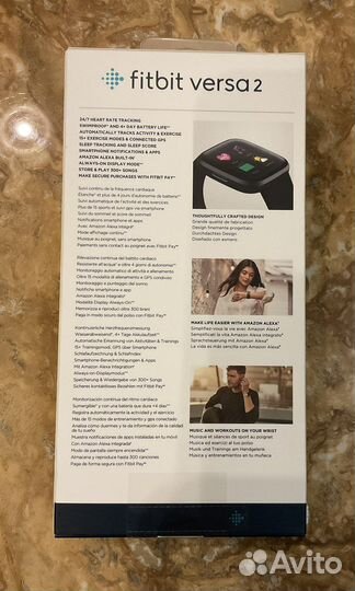 Fitbit Versa 2. Часы. Чёрные. Новые