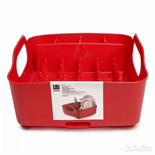 Сушилка для посуды Umbra Tub, красная
