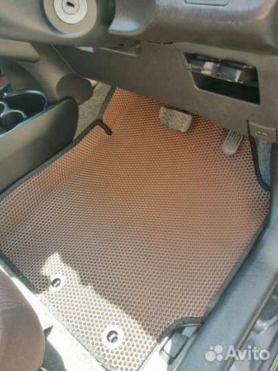 Коврики EVA 3Д на Витц III серый+черный