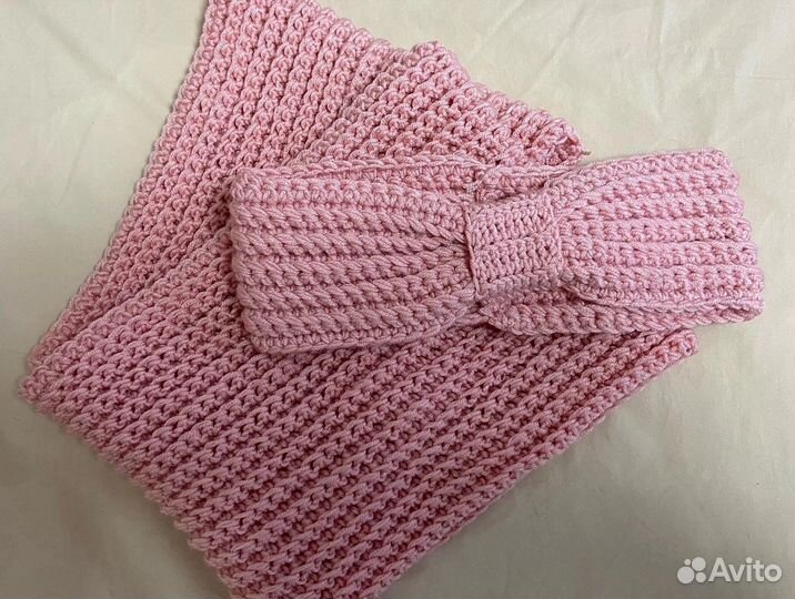 Вязанный плюшевый плед