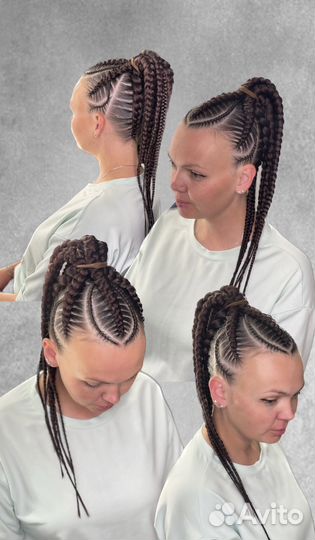 Афрокосы, брейды, афрохвост, боксерские косы